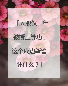入职仅一年被授三等功，这个戍边新警凭什么？