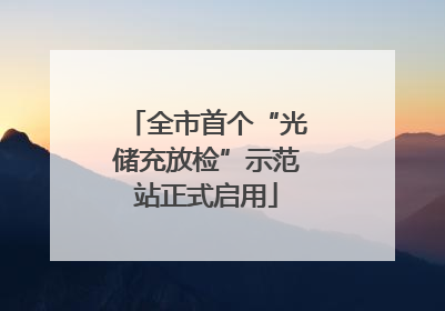 全市首个“光储充放检”示范站正式启用