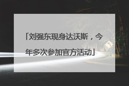 刘强东现身达沃斯，今年多次参加官方活动
