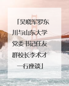 吴晓军罗东川与山东大学党委书记任友群校长李术才一行座谈