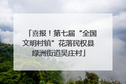 喜报！第七届“全国文明村镇”花落民权县绿洲街道吴庄村
