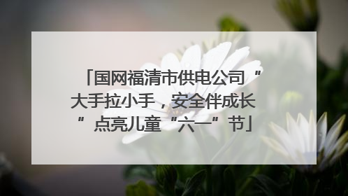国网福清市供电公司“大手拉小手，安全伴成长”点亮儿童“六一”节