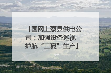 国网上蔡县供电公司：加强设备巡视 护航“三夏”生产