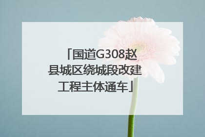 国道G308赵县城区绕城段改建工程主体通车