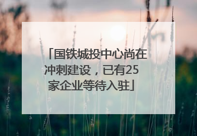 国铁城投中心尚在冲刺建设，已有25家企业等待入驻