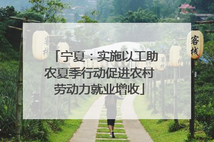宁夏：实施以工助农夏季行动促进农村劳动力就业增收