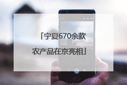 宁夏670余款农产品在京亮相