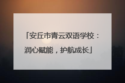 安丘市青云双语学校：润心赋能，护航成长