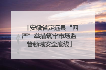 安徽省定远县“四严”举措筑牢市场监管领域安全底线