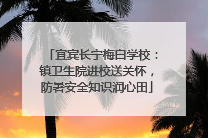 宜宾长宁梅白学校：镇卫生院进校送关怀，防暑安全知识润心田