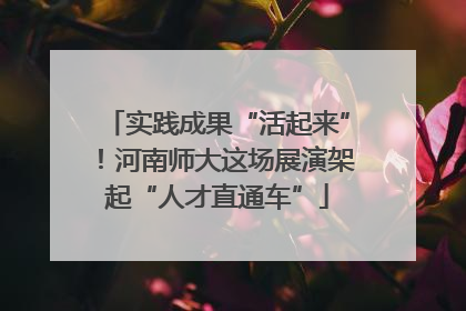 实践成果“活起来”！河南师大这场展演架起“人才直通车”
