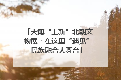 天博“上新”北朝文物展：在这里“遇见”民族融合大舞台