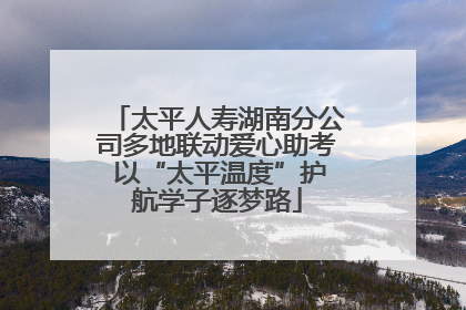 太平人寿湖南分公司多地联动爱心助考 以“太平温度”护航学子逐梦路