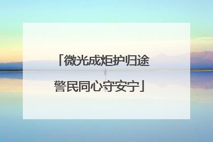 微光成炬护归途 警民同心守安宁