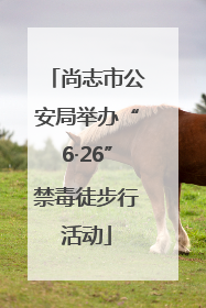 尚志市公安局举办“6·26”禁毒徒步行活动