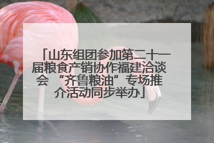 山东组团参加第二十一届粮食产销协作福建洽谈会 “齐鲁粮油”专场推介活动同步举办