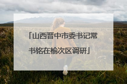 山西晋中市委书记常书铭在榆次区调研