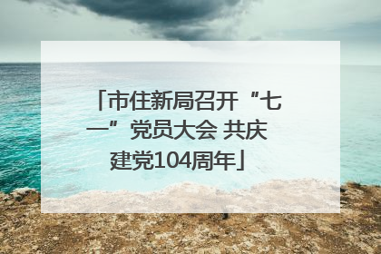 市住新局召开“七一”党员大会 共庆建党104周年