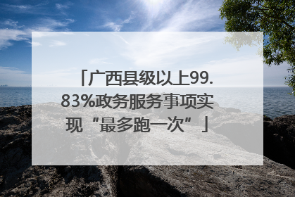 广西县级以上99.83%政务服务事项实现“最多跑一次”