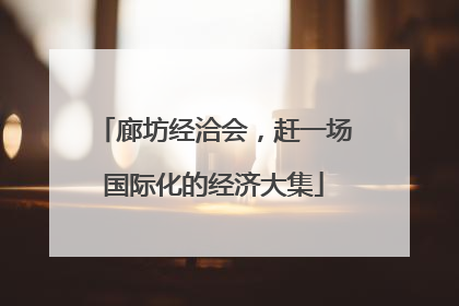廊坊经洽会，赶一场国际化的经济大集