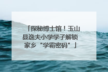 探秘博士馆！玉山县逸夫小学学子解锁家乡“学霸密码”