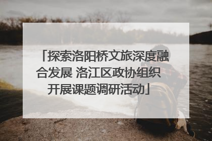 探索洛阳桥文旅深度融合发展 洛江区政协组织开展课题调研活动