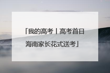 我的高考丨高考首日 海南家长花式送考