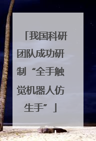 我国科研团队成功研制“全手触觉机器人仿生手”