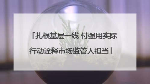 扎根基层一线 付强用实际行动诠释市场监管人担当