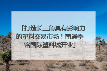 打造长三角具有影响力的塑料交易市场！南通季铭国际塑料城开业