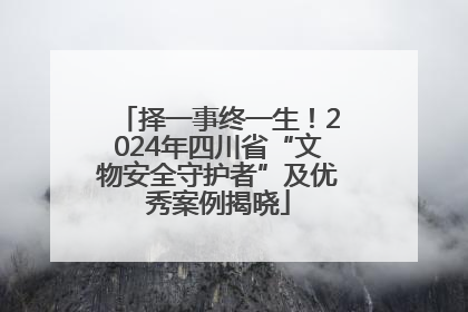 择一事终一生！2024年四川省“文物安全守护者”及优秀案例揭晓