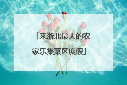 来浙北最大的农家乐集聚区度假