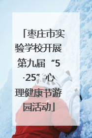 枣庄市实验学校开展第九届“5·25”心理健康节游园活动