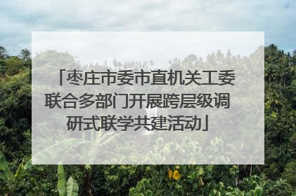 枣庄市委市直机关工委联合多部门开展跨层级调研式联学共建活动