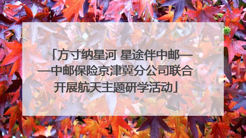 方寸纳星河 星途伴中邮——中邮保险京津冀分公司联合开展航天主题研学活动