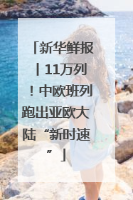 新华鲜报丨11万列！中欧班列跑出亚欧大陆“新时速”