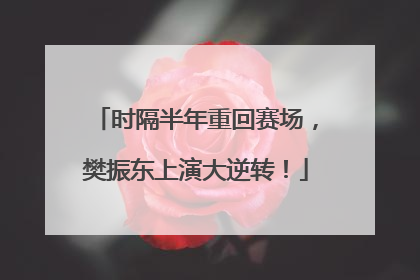 时隔半年重回赛场，樊振东上演大逆转！