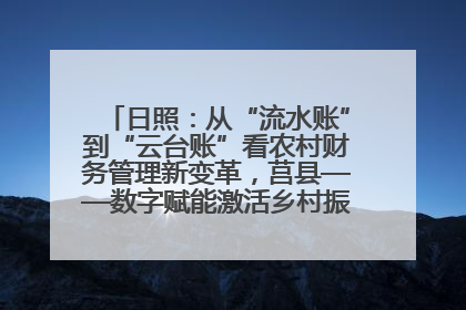 日照：从“流水账”到“云台账”看农村财务管理新变革，莒县——数字赋能激活乡村振兴“一池春水”