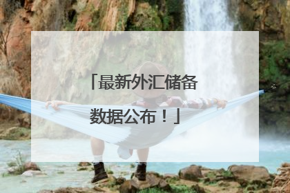 最新外汇储备数据公布！