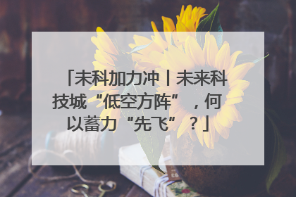 未科加力冲丨未来科技城“低空方阵”，何以蓄力“先飞”？