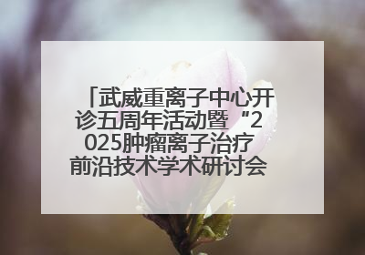 武威重离子中心开诊五周年活动暨“2025肿瘤离子治疗前沿技术学术研讨会”成功举办