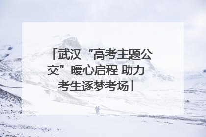 武汉“高考主题公交”暖心启程 助力考生逐梦考场