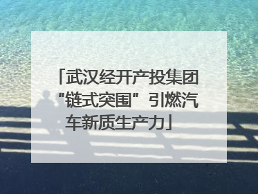 武汉经开产投集团“链式突围”引燃汽车新质生产力