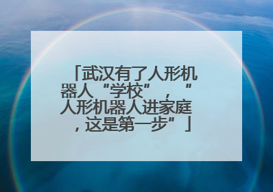 武汉有了人形机器人“学校”，“人形机器人进家庭，这是第一步”