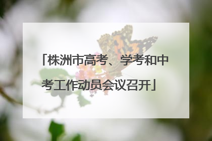 株洲市高考、学考和中考工作动员会议召开