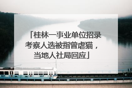 桂林一事业单位招录考察人选被指曾虐猫，当地人社局回应