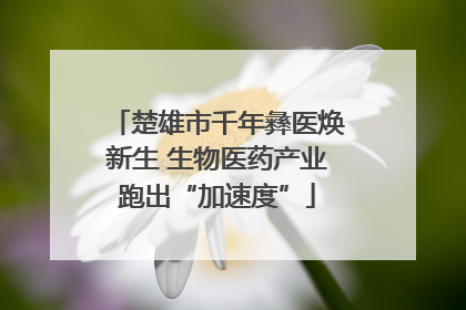 楚雄市千年彝医焕新生 生物医药产业跑出“加速度”