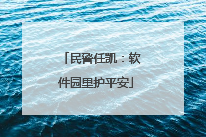 民警任凯：软件园里护平安