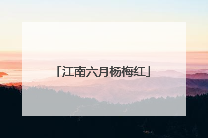 江南六月杨梅红