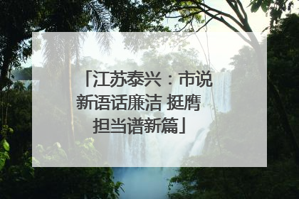 江苏泰兴：市说新语话廉洁 挺膺担当谱新篇